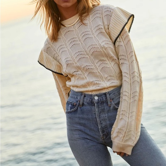 vestique Sweaters - NWT Vestique Ruffle Sweater